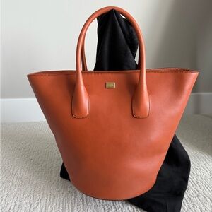 Dolce & Gabbana Miss Alma Bucket bag in brown/orange leather gold hardware
